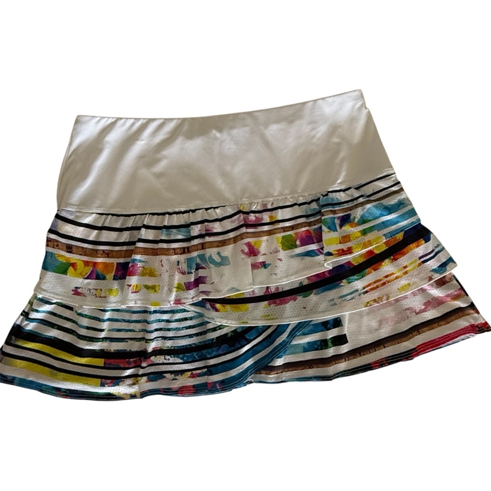 Lucky in Love Multicolored Tiered Skort size L(12)